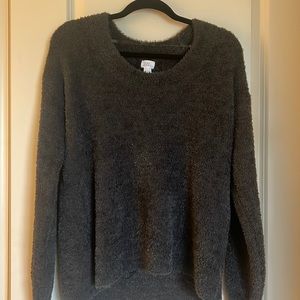 Stars Above Fuzzy Crew Neck Sweater Size Small